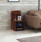 Woodora Solid Sheesham Wood Side End Table (Natural Finish)